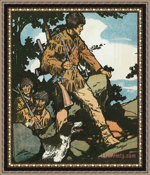 J.L. Kraemer Daniel Boone Framed Painting