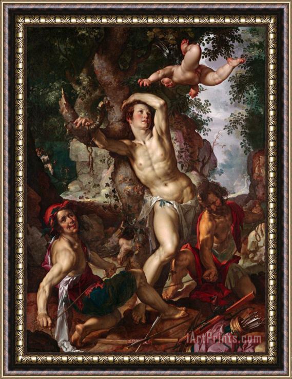 Joachim Anthonisz Wtewael The Martyrdom of Saint Sebastian Framed Painting