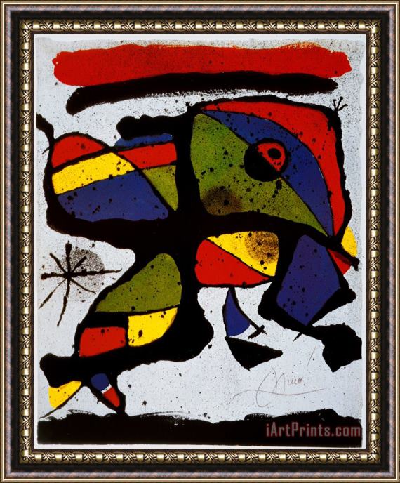 Joan Miro Composition Framed Painting