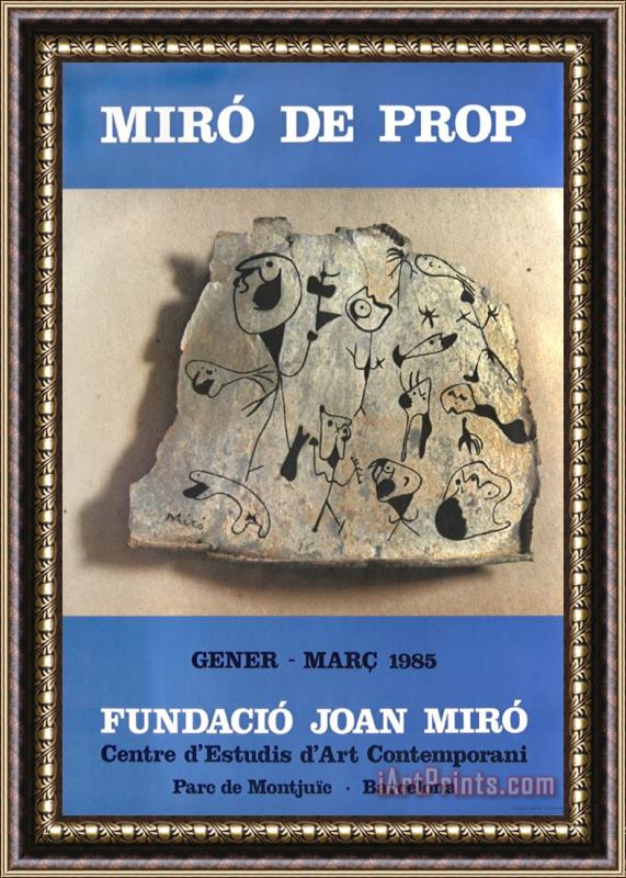 Joan Miro De Prop 1985 Framed Painting