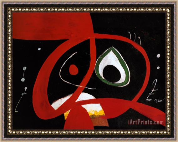 Joan Miro Kopf Framed Painting