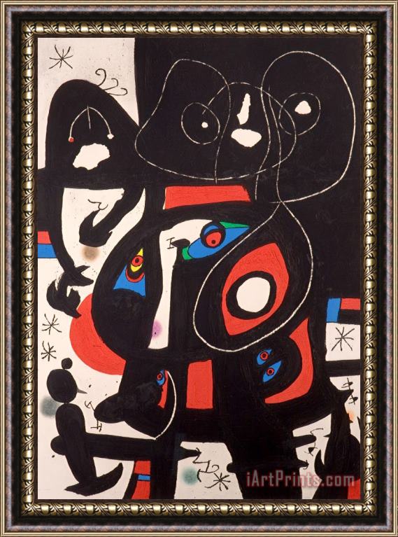 Joan Miro La Metamorphose, 1978 Framed Print