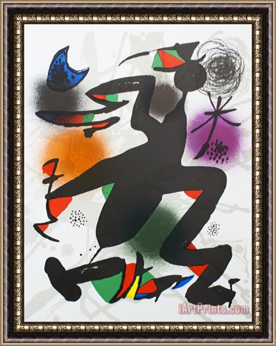 Joan Miro Litografia Original Iv Framed Painting