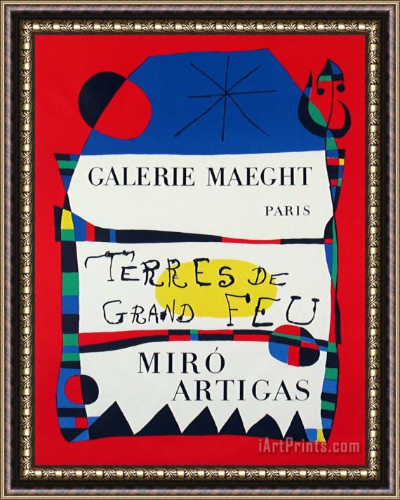 Joan Miro Terres De Grand Feu Framed Painting