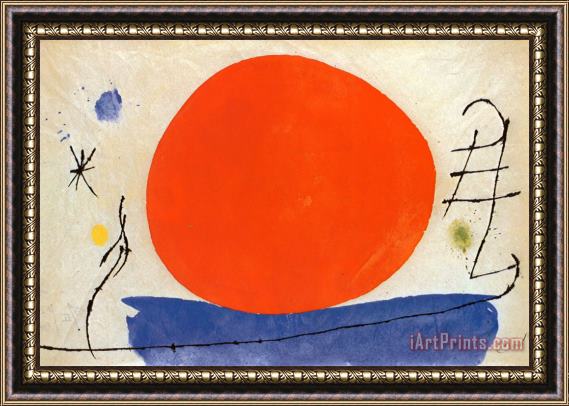 Joan Miro The Red Sun Framed Print
