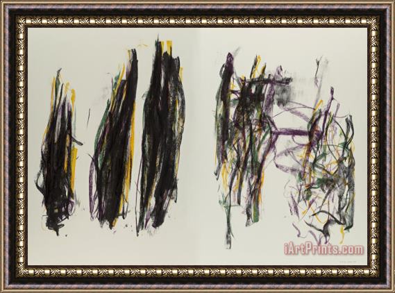 Joan Mitchell Trees Ii, Diptych, 1992 Framed Painting