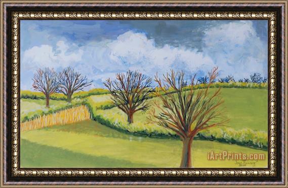 Joan Thewsey Suffolk Spring Sky Framed Painting