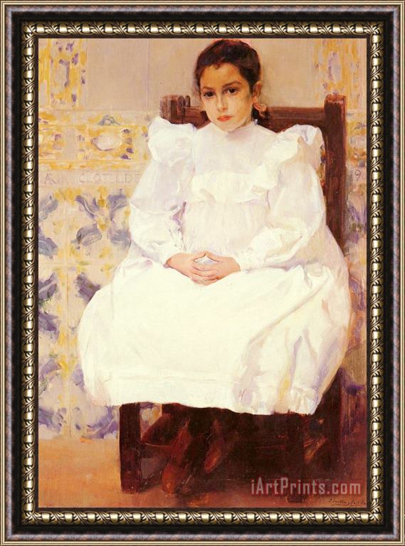 Joaquin Sorolla y Bastida Maria Framed Painting