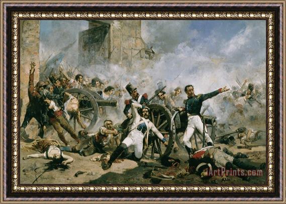 Joaquin Sorolla y Bastida Spanish uprising against Napoleon in Spain Framed Painting