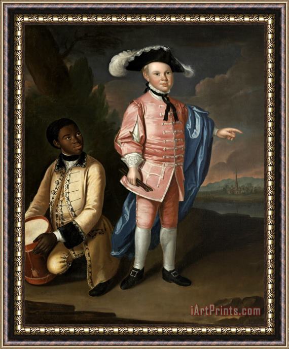 Johan Hesselius Charles Calvert And His Slave Framed Painting