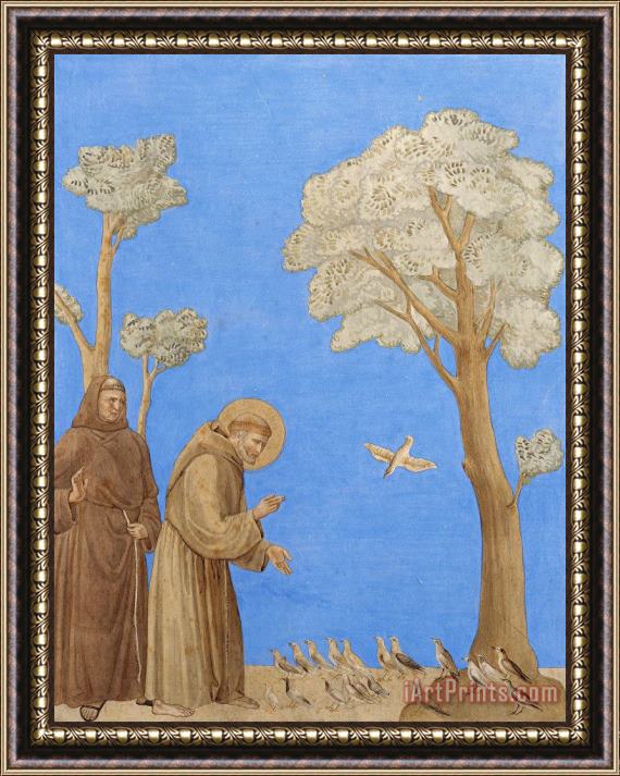 Johann Anton Ramboux Saint Francis Preaching to The Birds Framed Painting