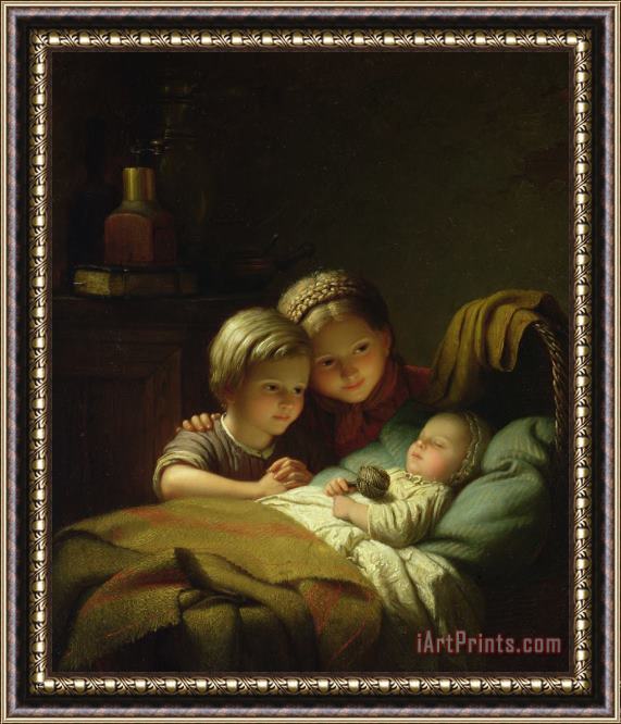Johann Georg The Three Sisters Framed Painting