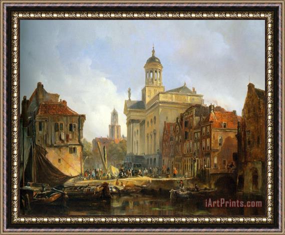 Johannes Bosboom View of Utrecht Framed Painting