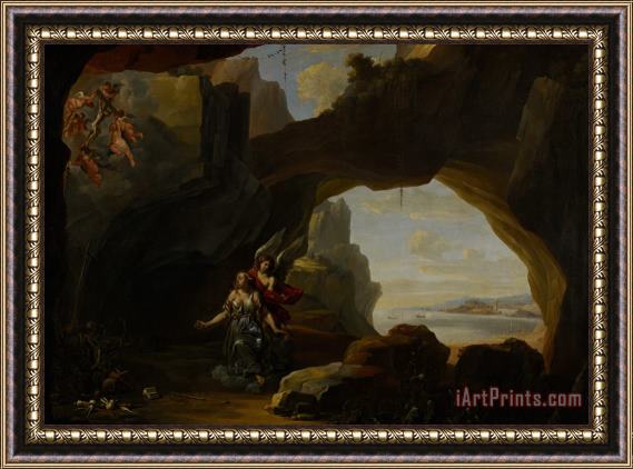 Johannes Lingelbach The Magdalen In A Cave Framed Print