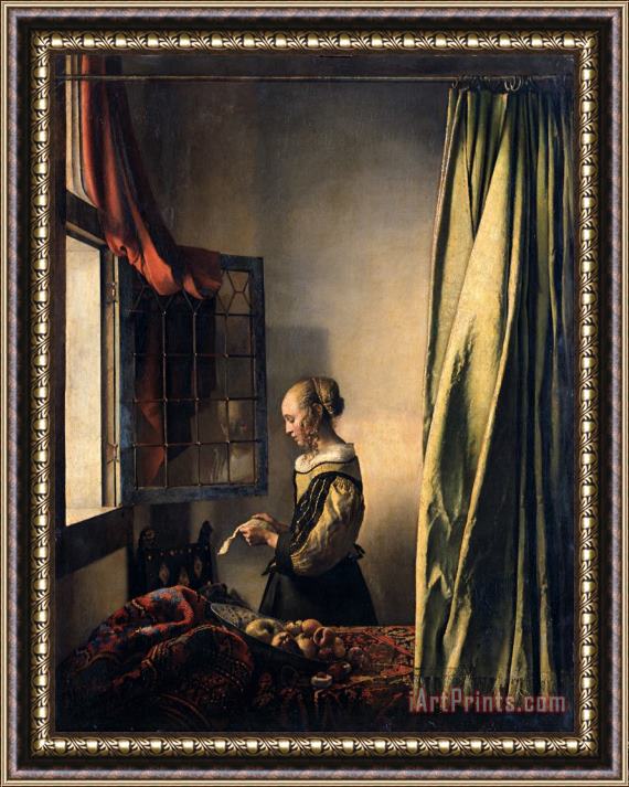 Johannes Vermeer Girl Reading A Letter By An Open Window Framed Painting