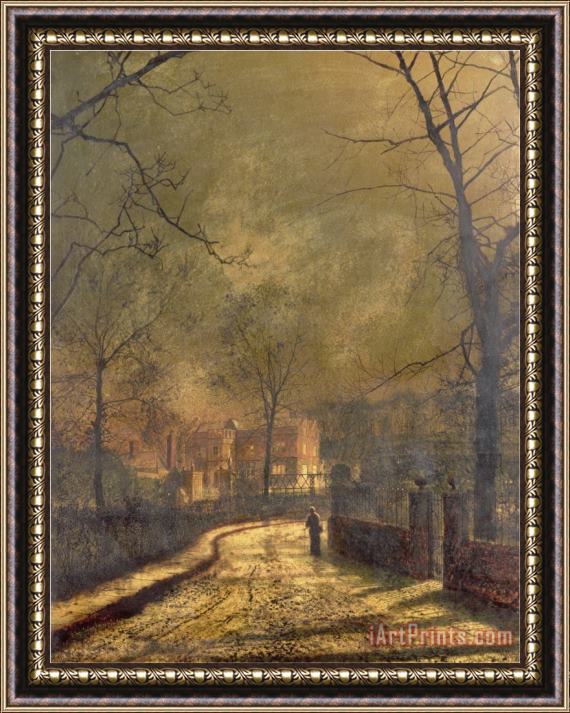 John Atkinson Grimshaw Autumn Scene Leeds 1874 Framed Painting