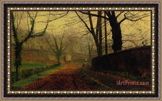 John Atkinson Grimshaw Autumn Sunshine Stapelton Park Framed Painting