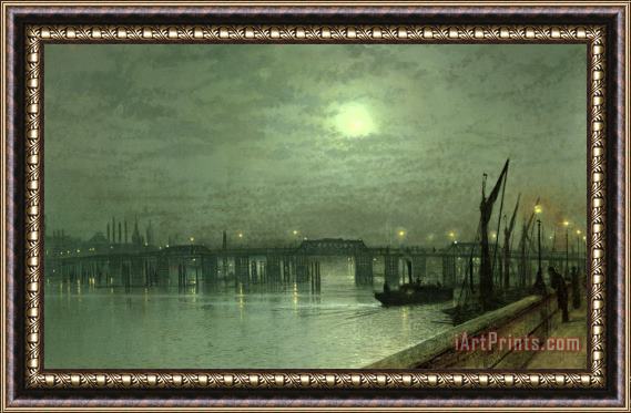 John Atkinson Grimshaw Battersea Bridge by Moonlight Framed Print