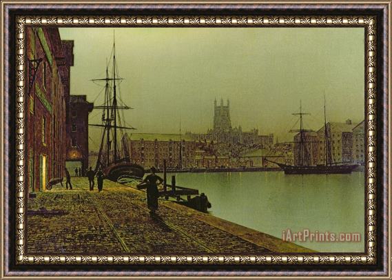 John Atkinson Grimshaw Gloucester Docks Framed Print