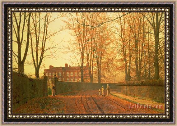 John Atkinson Grimshaw Going to Church Framed Painting