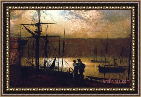 John Atkinson Grimshaw Outward Bound a View of Whitby Framed Print
