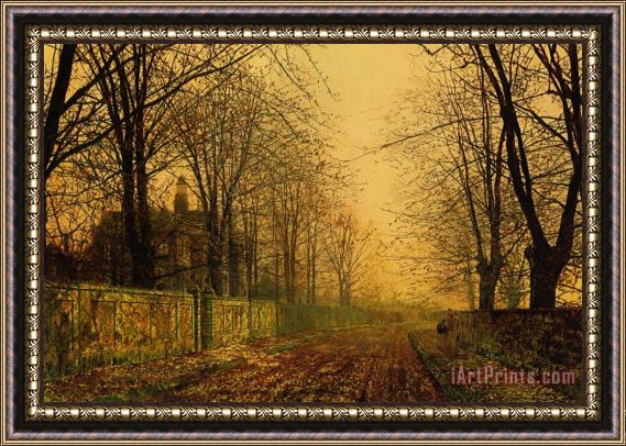 John Atkinson Grimshaw The Sere And Yellow Leaf Framed Painting