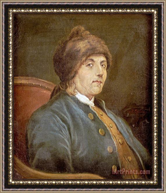 John Baptiste Lienard Portrait of Benjamin Franklin Framed Print