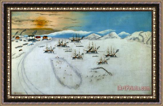 John Bertonccini Winter Quarters at Herschel Island Framed Print