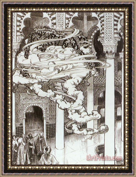 John Byam Liston Shaw Torello Being Conveyed to Paris by Magic Framed Print