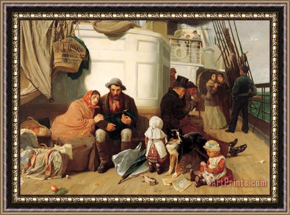 John C. Dollman The Immigrants' Ship Framed Painting