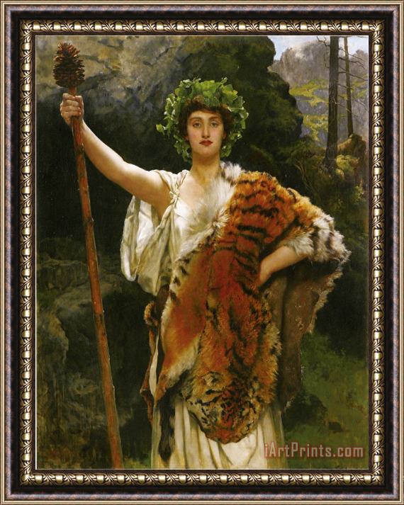 John Collier The Priestess of Bacchus Framed Print