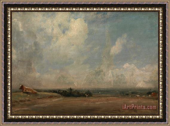 John Constable A View From Hampstead Heath Framed Painting
