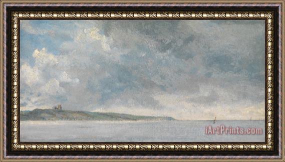 John Constable Coastal Scene with Cliffs Framed Print