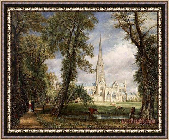 John Constable Salisbury Cathedral From The Bishop's Garden Framed Painting