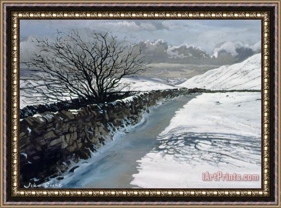 John Cooke Snow Above Barbondale - Barbon Framed Painting