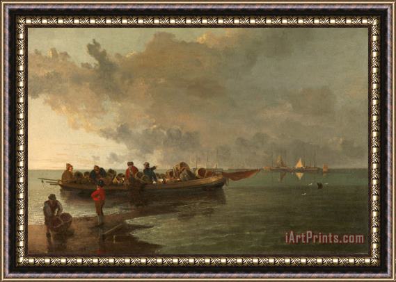 John Crome A Barge with a Wounded Soldier Framed Painting