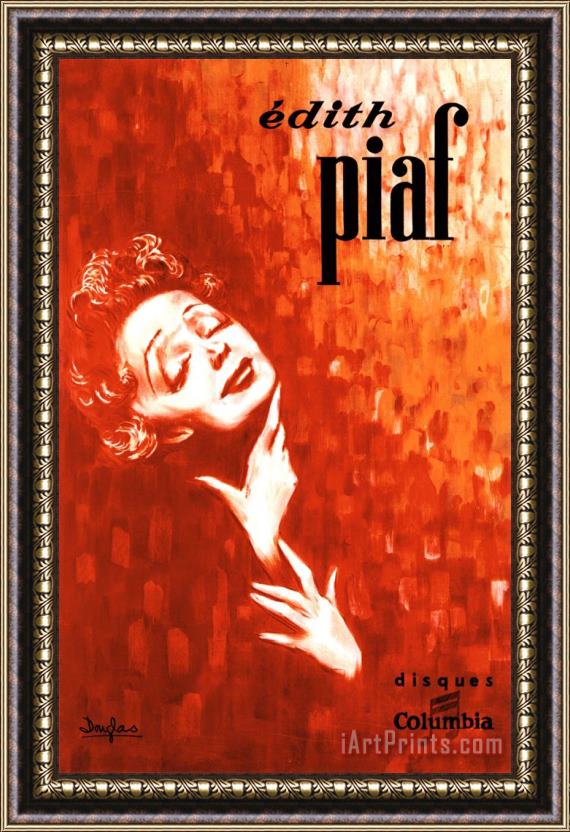 John Douglas Edith Piaf Framed Painting