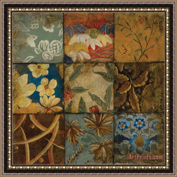 John Douglas Floral Mosaic Iv Framed Print