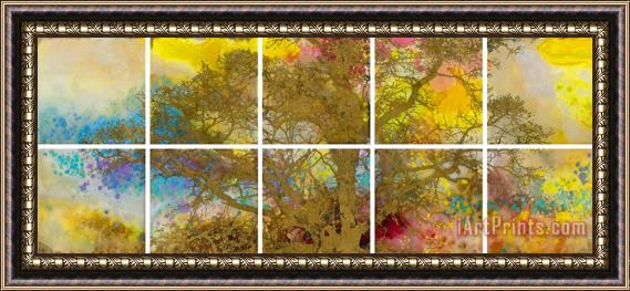 John Douglas Late Afternoon Trees Composition Framed Painting