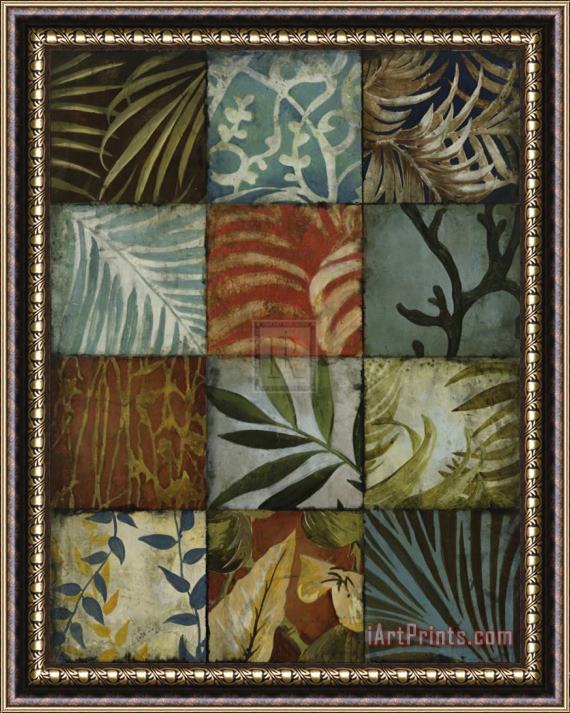 John Douglas Tile Patterns Iv Framed Painting