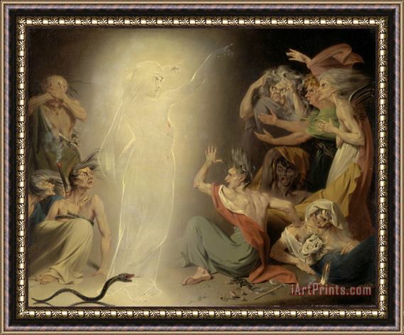 John Downman The Ghost of Clytemnestra Awakening The Furies Framed Painting