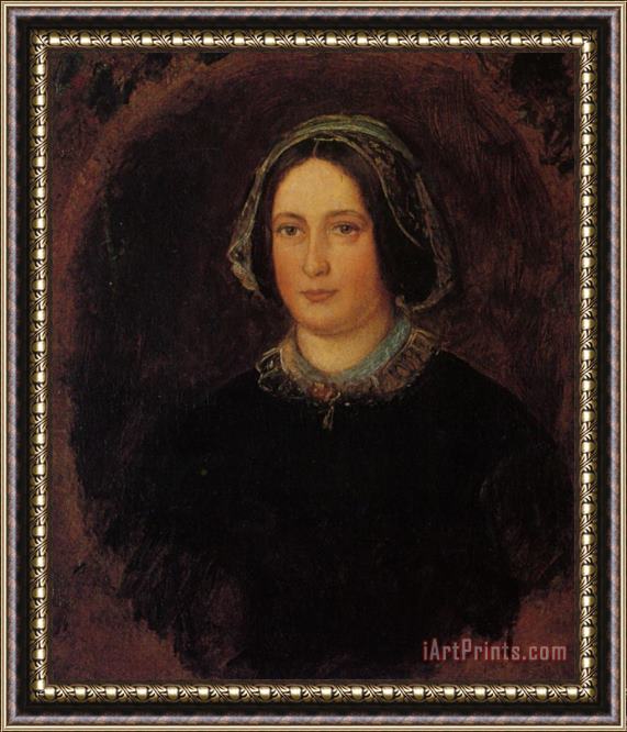 John Everett Millais Portrait of Mrs William Evamy The Artists Aunt Framed Print