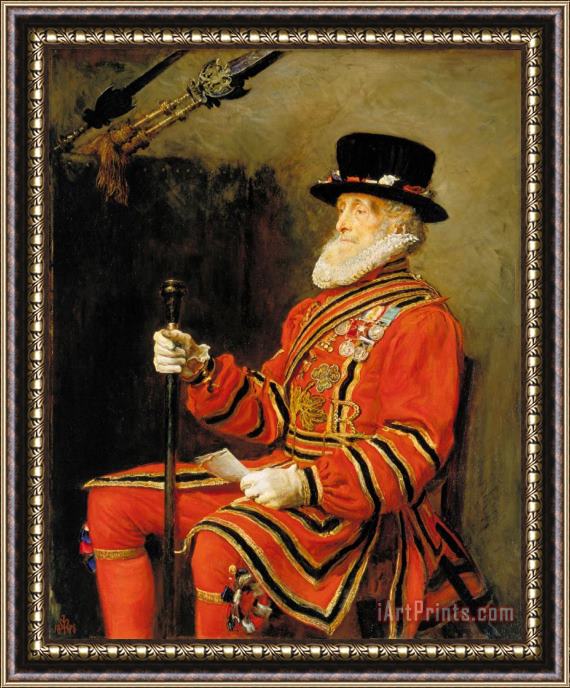John Everett Millais The Yeoman of The Guard Framed Painting