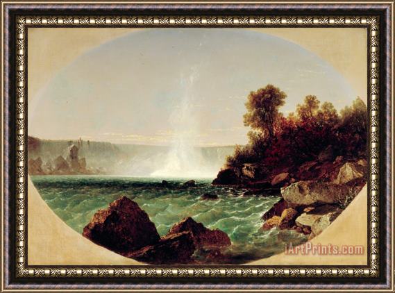John F Kensett Niagara Falls Framed Painting