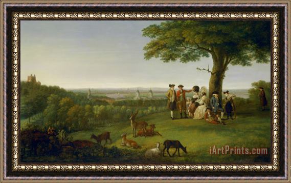 John Feary One Tree Hill, Greenwich, with London in The Distance Framed Painting