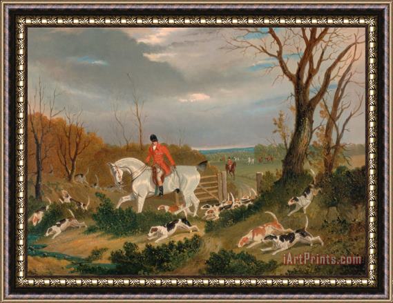 John Frederick Herring The Suffolk Hunt Going to Cover Near Herringswell Framed Painting