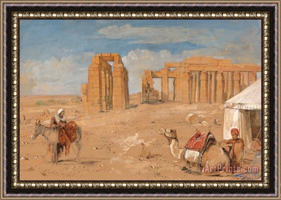 John Frederick Lewis The Ramesseum at Thebes Framed Print