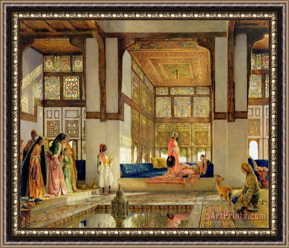 John Frederick Lewis The Reception Framed Painting