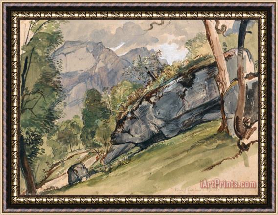 John Frederick Lewis The Valley of Lutscheuen Framed Painting