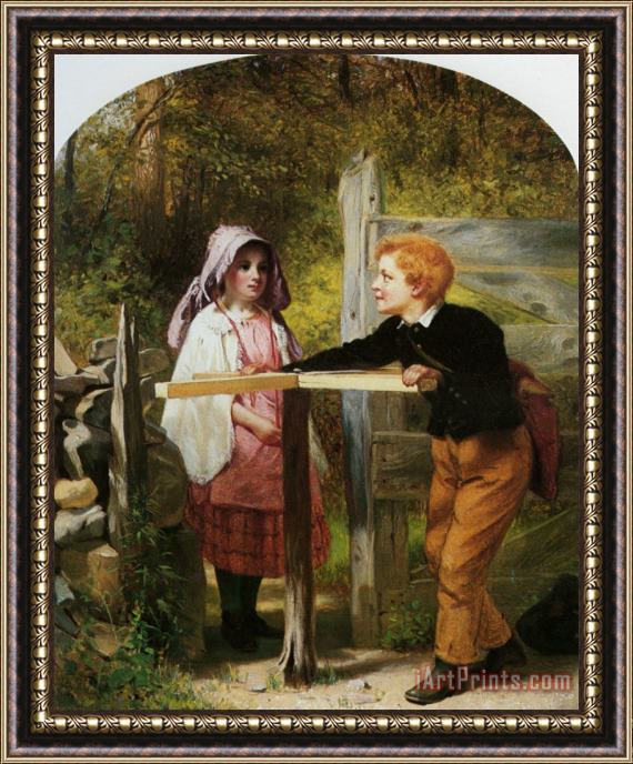 John George Brown Pay Toll Framed Painting